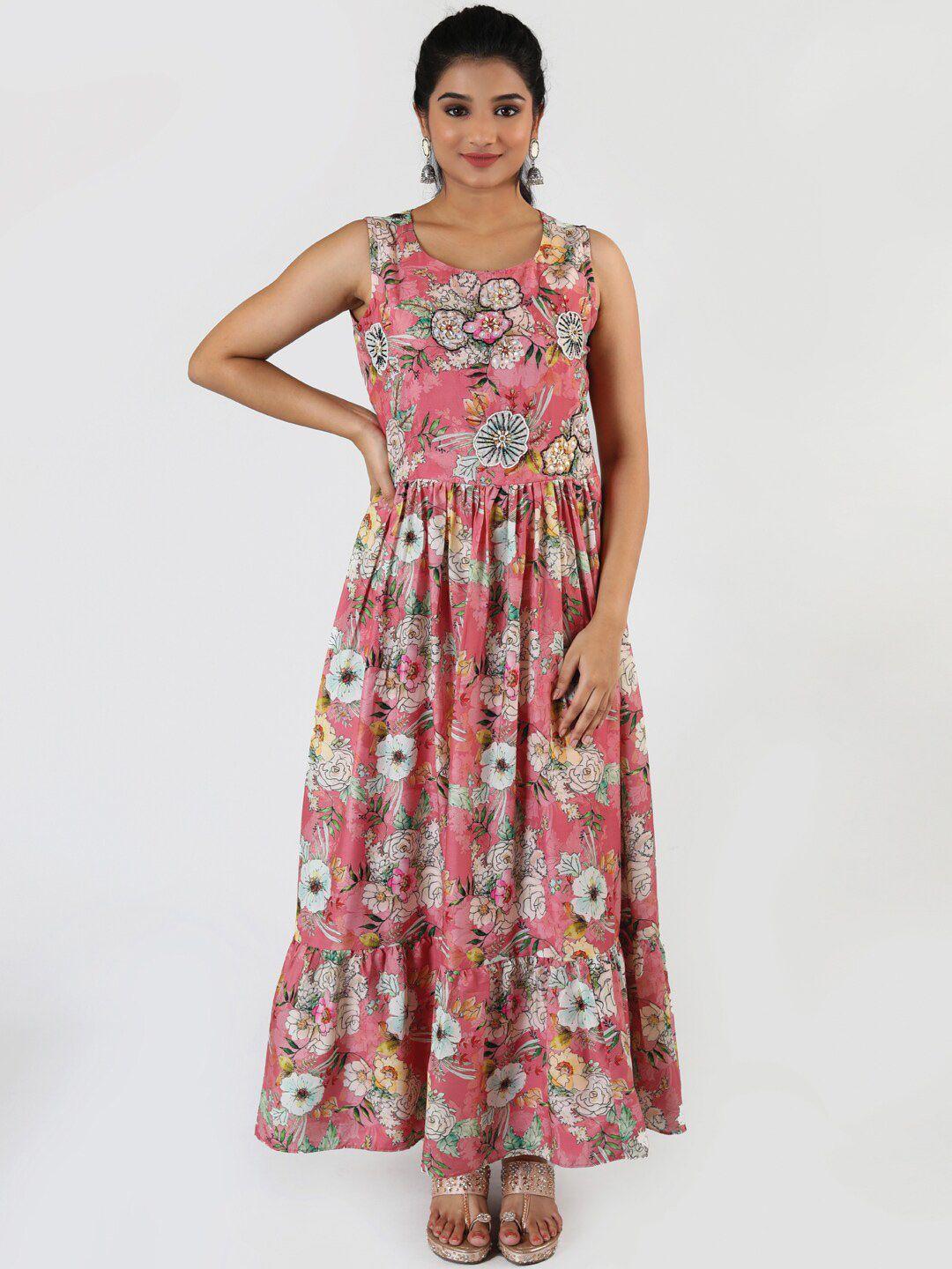 taruni floral printed floral anarkali kurta