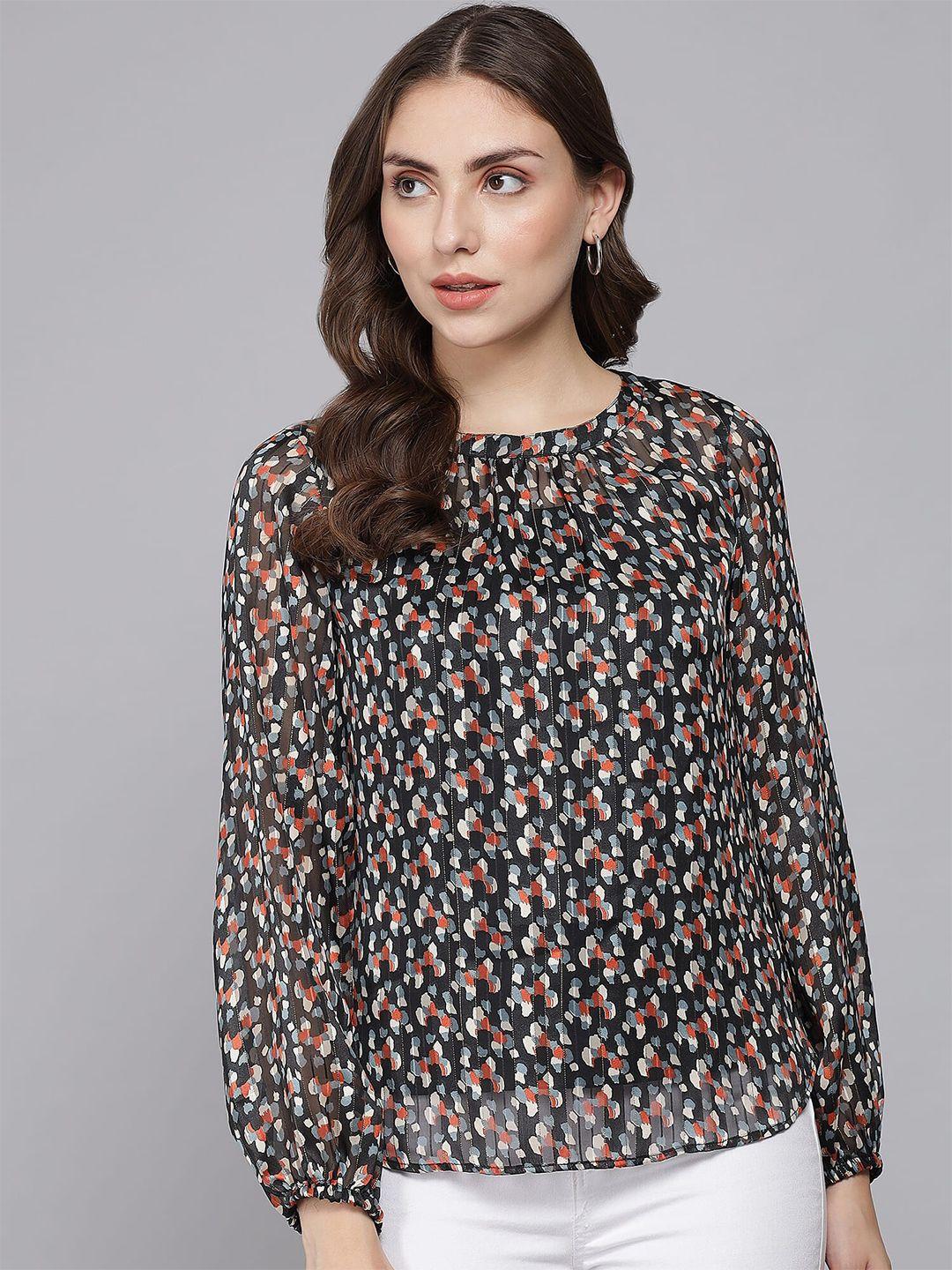 beatnik floral printed top