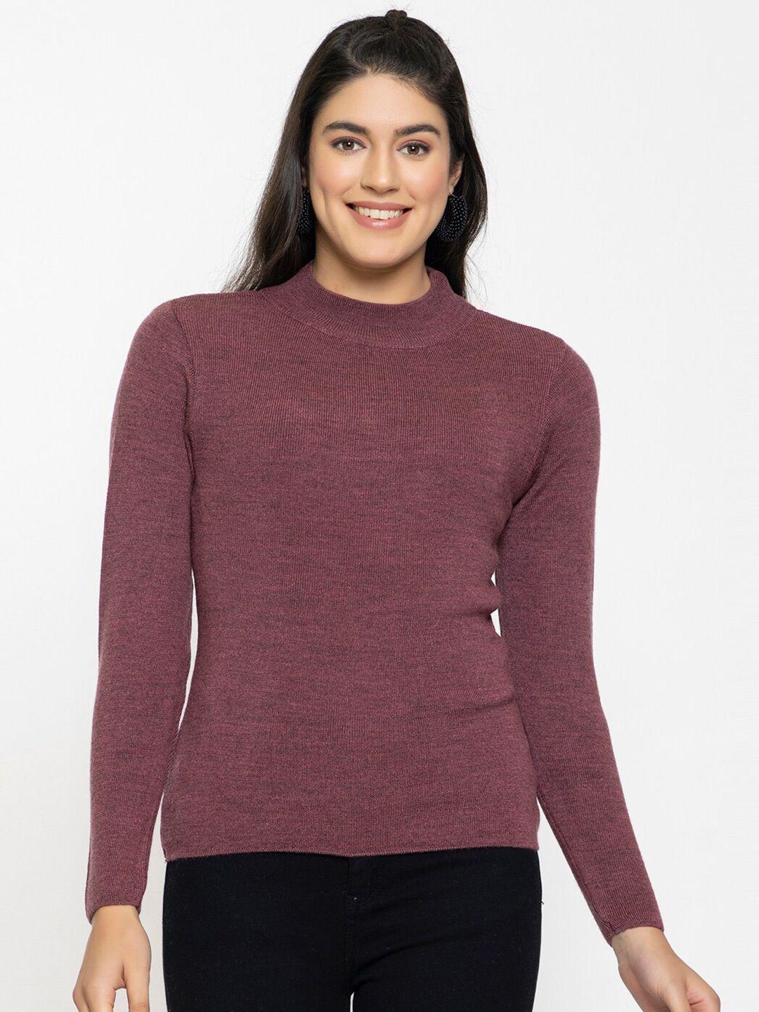 rvk women acrylic ribbed pullover