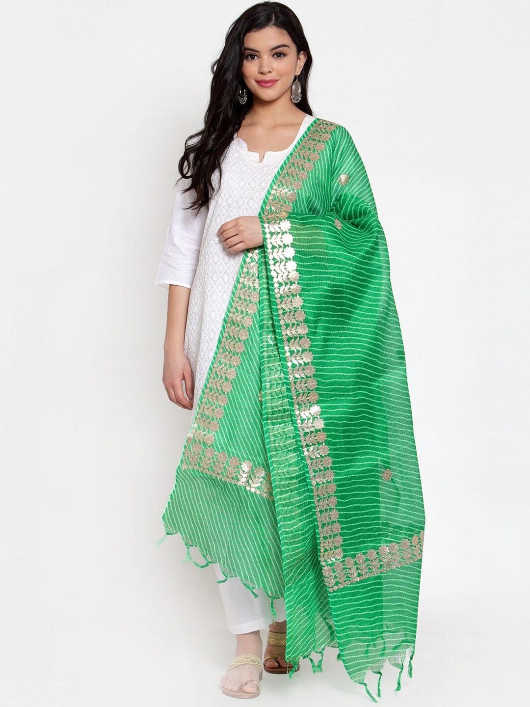 soundarya pure cotton leheriya dupatta with gotta patti