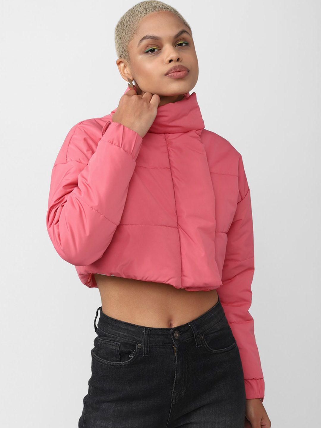 forever 21 women crop puffer jacket