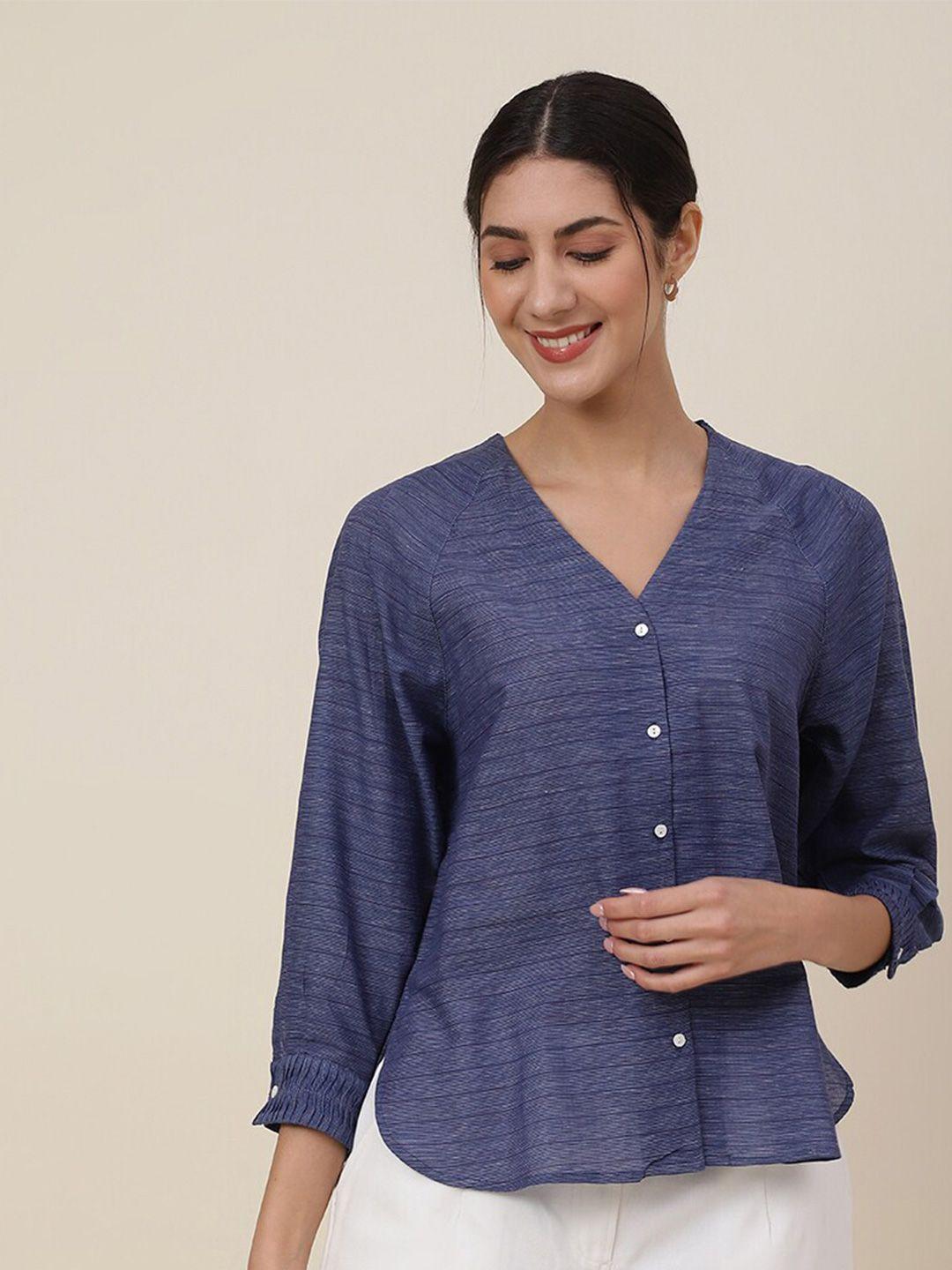 fabindia blue striped top