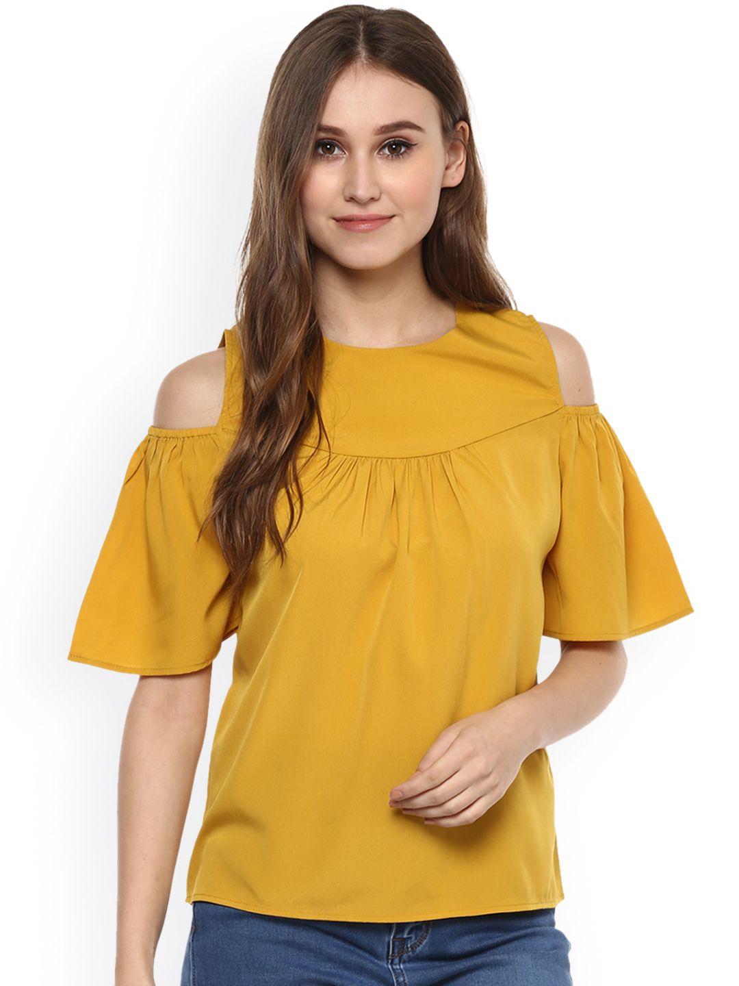 harpa women mustard solid top