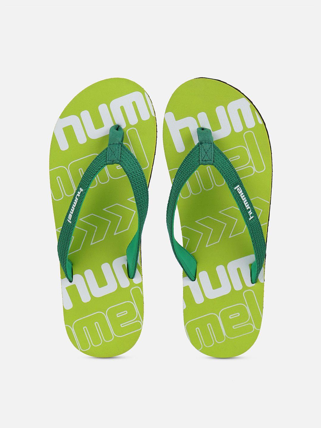 hummel men printed thong flip-flops