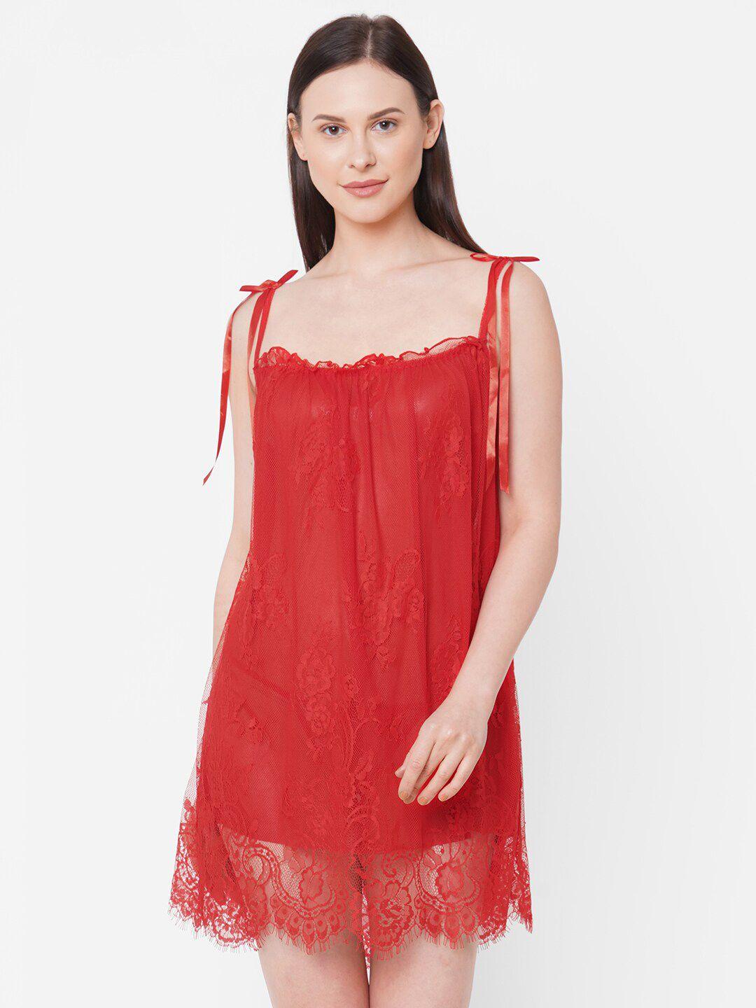 fashionrack red net baby doll