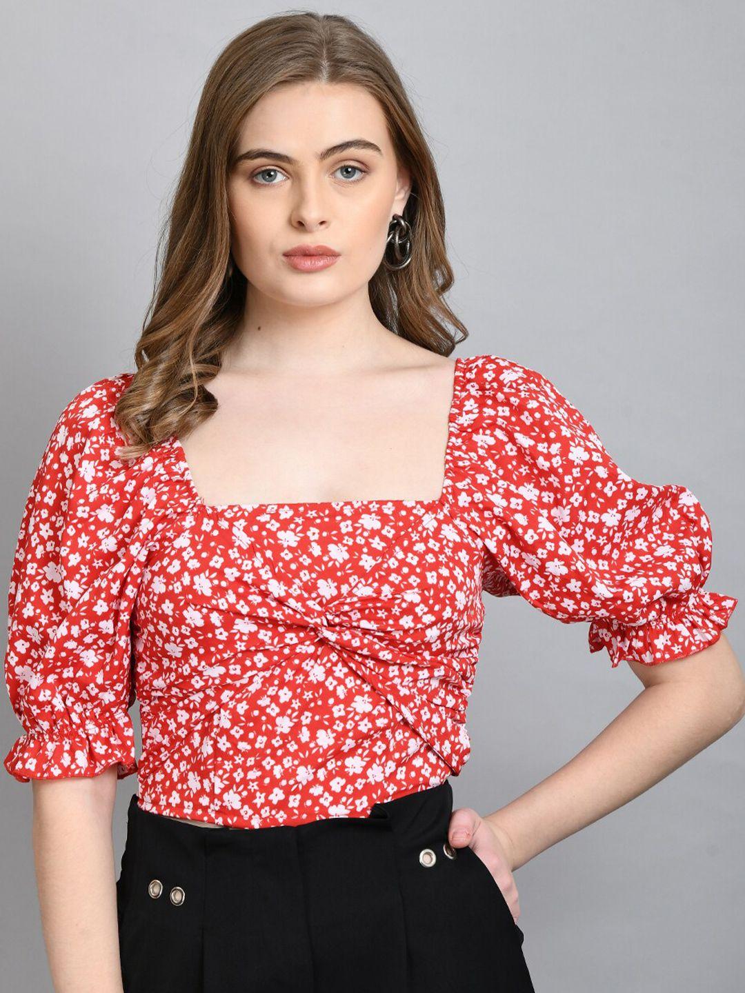 pretty loving thing floral print crop top