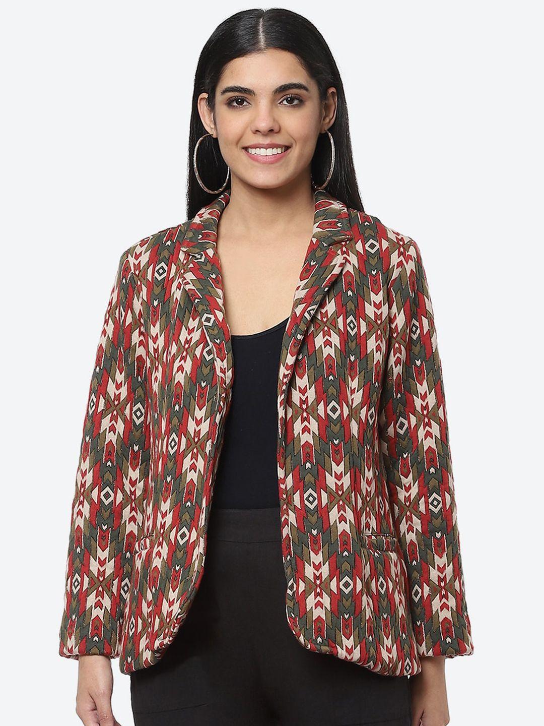 biba women floral open front jacket