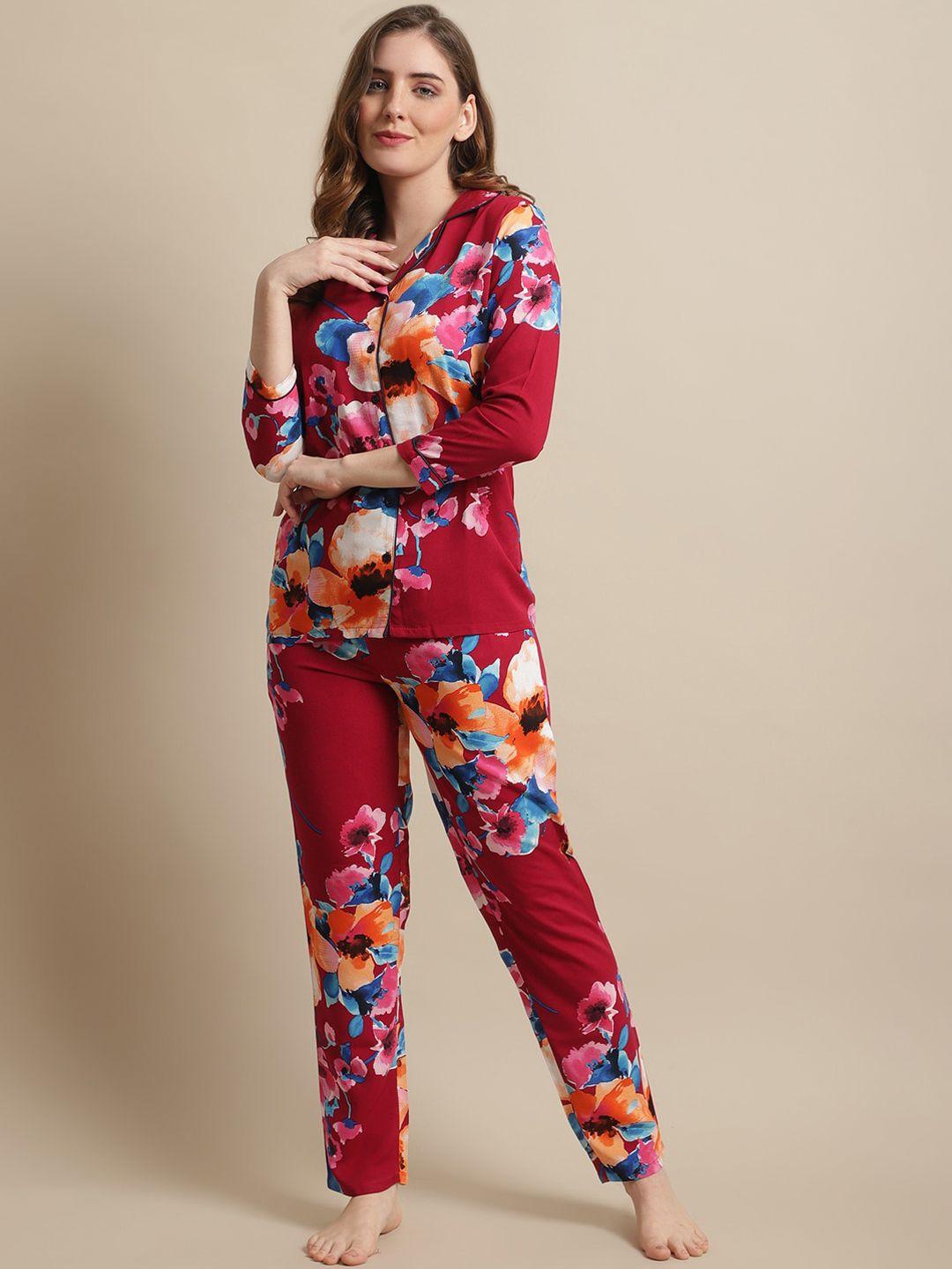 boston club women printed night suit