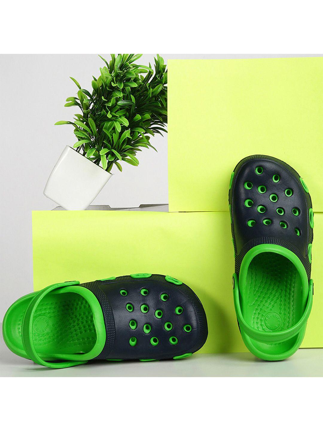 aqualite men blue & green clogs sandals