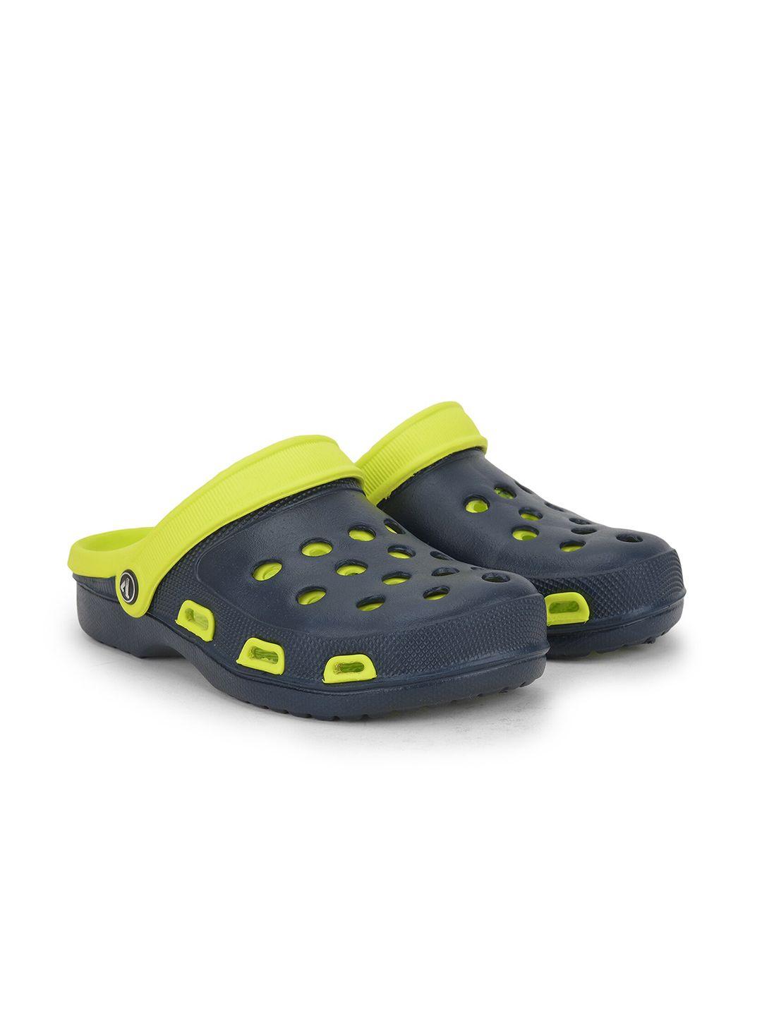 aqualite men blue & green clogs sandals