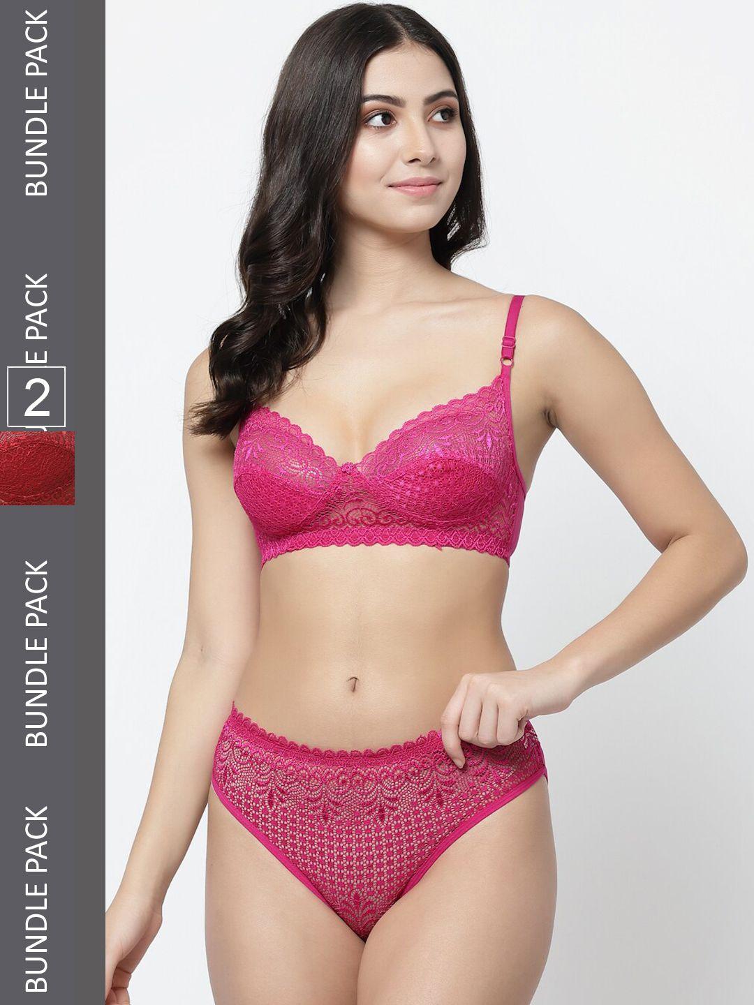 docare pack of 2 self-design lingerie set