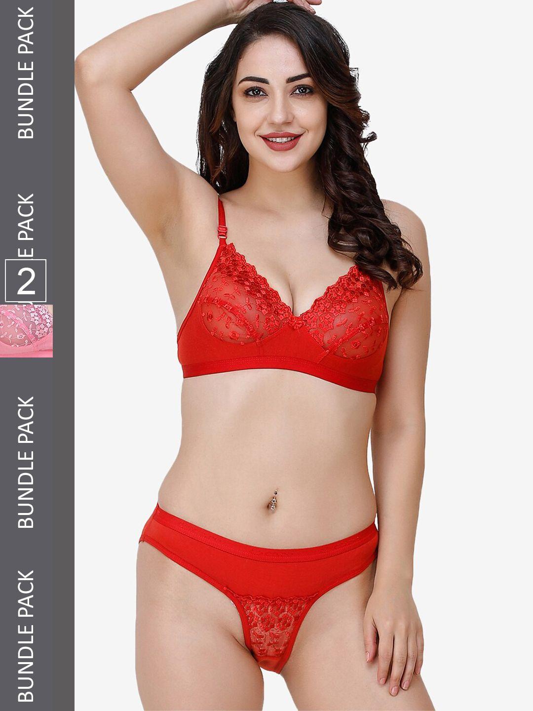 docare pack of 2 self-design lingerie set