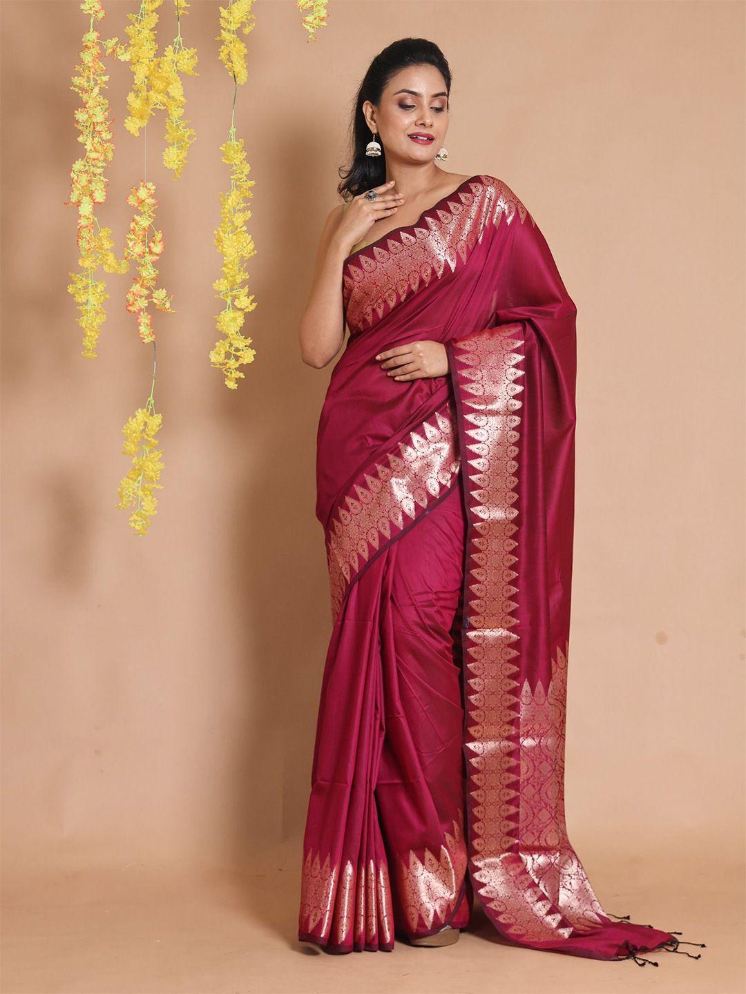 charukriti zari pure silk saree