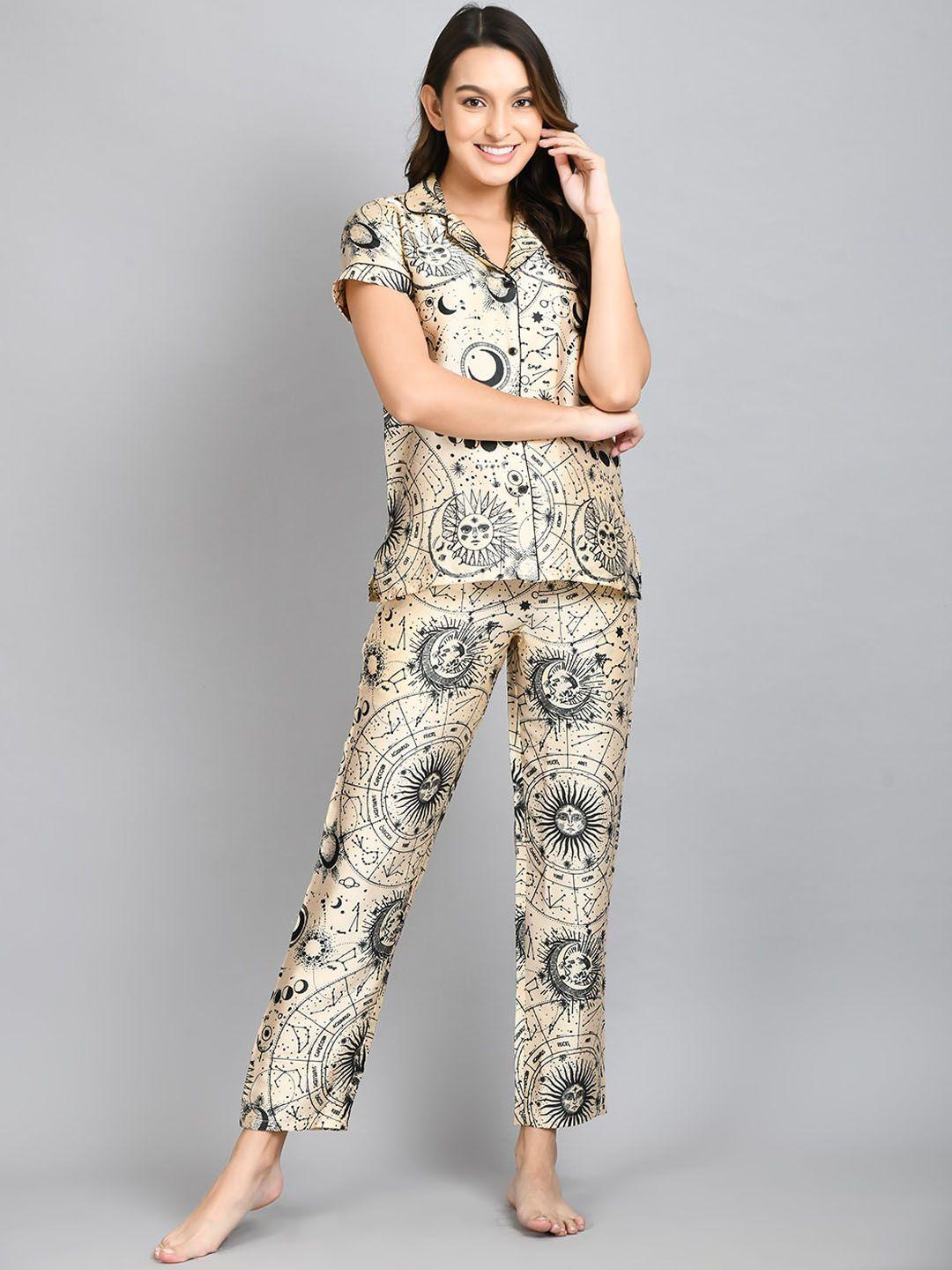 pretty loving thing women printed night suit