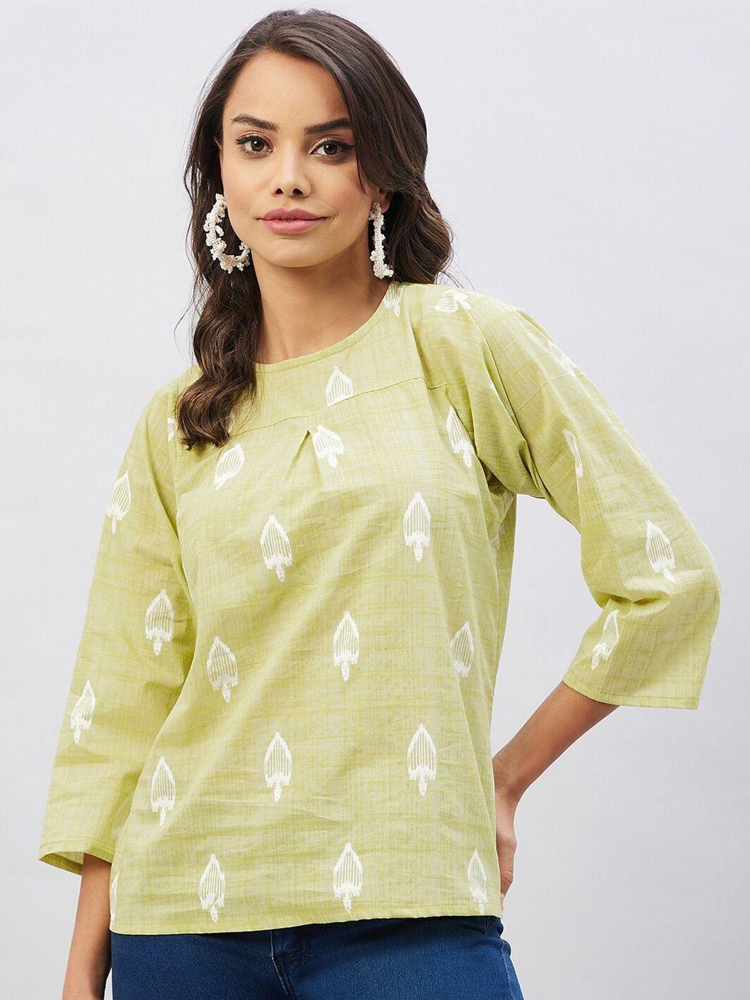 inweave pure cotton print top