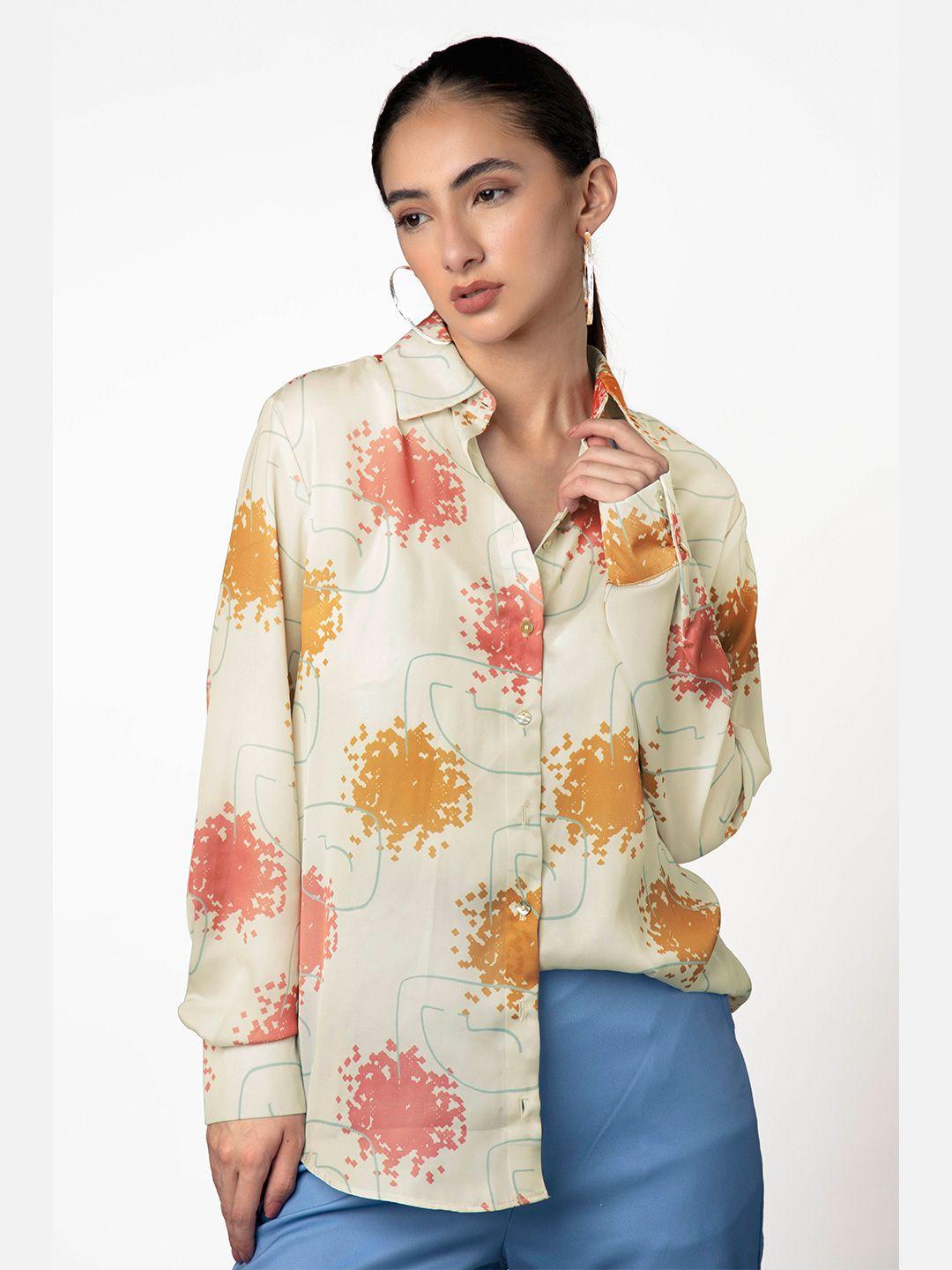 neofaa women printed casual shirt