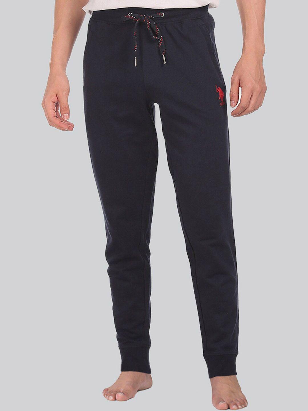 u.s. polo assn. men cotton mid rise athleisure joggers