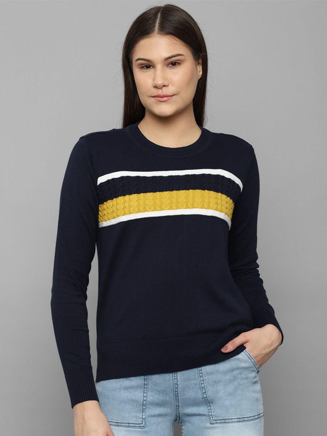 allen solly woman striped striped cotton pullover