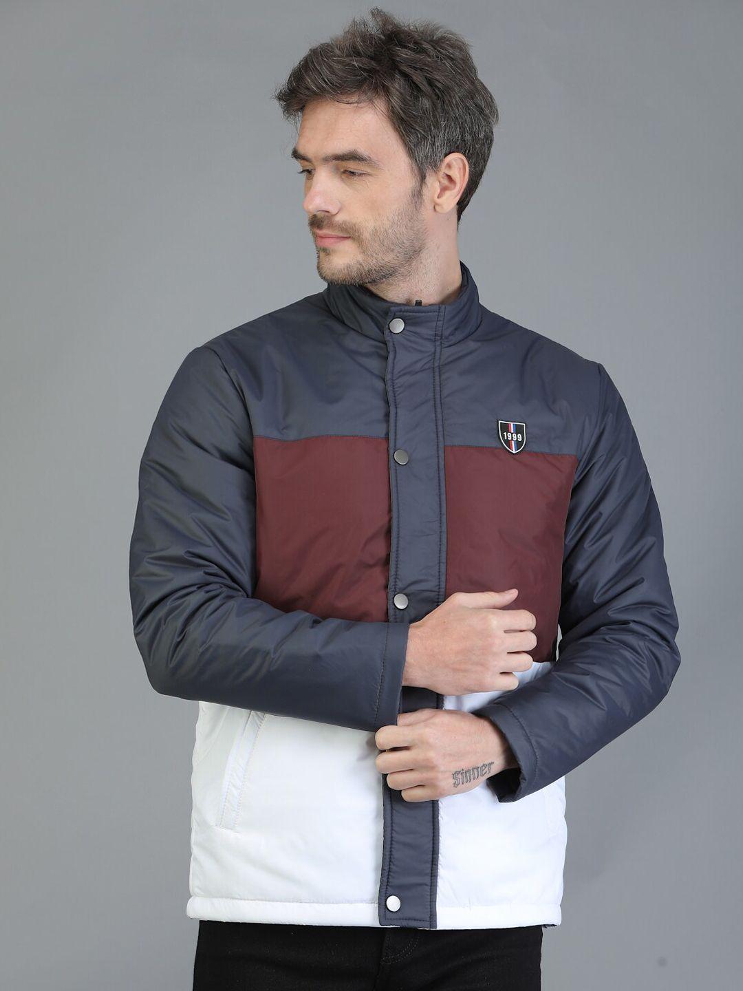 tqs men colourblocked windcheater and water resistant sporty jacket