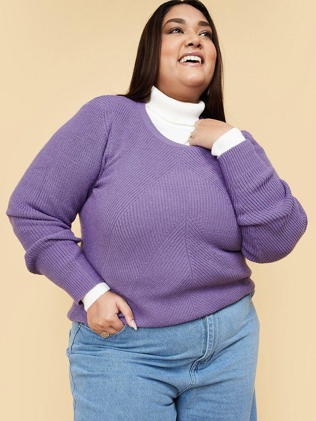 max women plus size ribbed pullover sweater