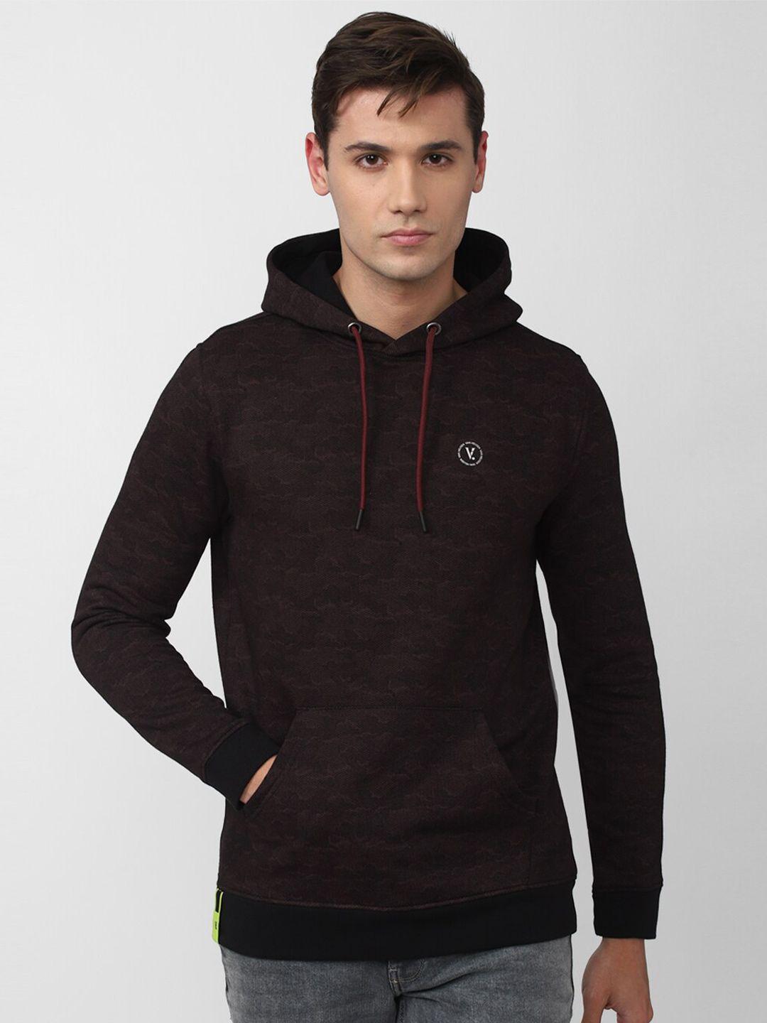 v dot men printed hooded sweatshirt