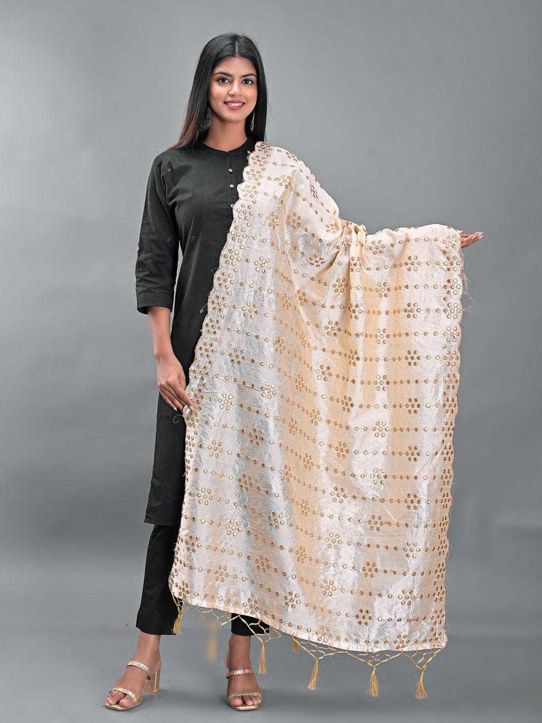 apratim gold-toned dupatta with gotta patti