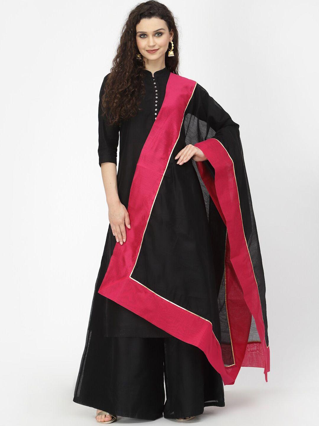 desi weavess chanderi silk kurta with palazzos & dupatta