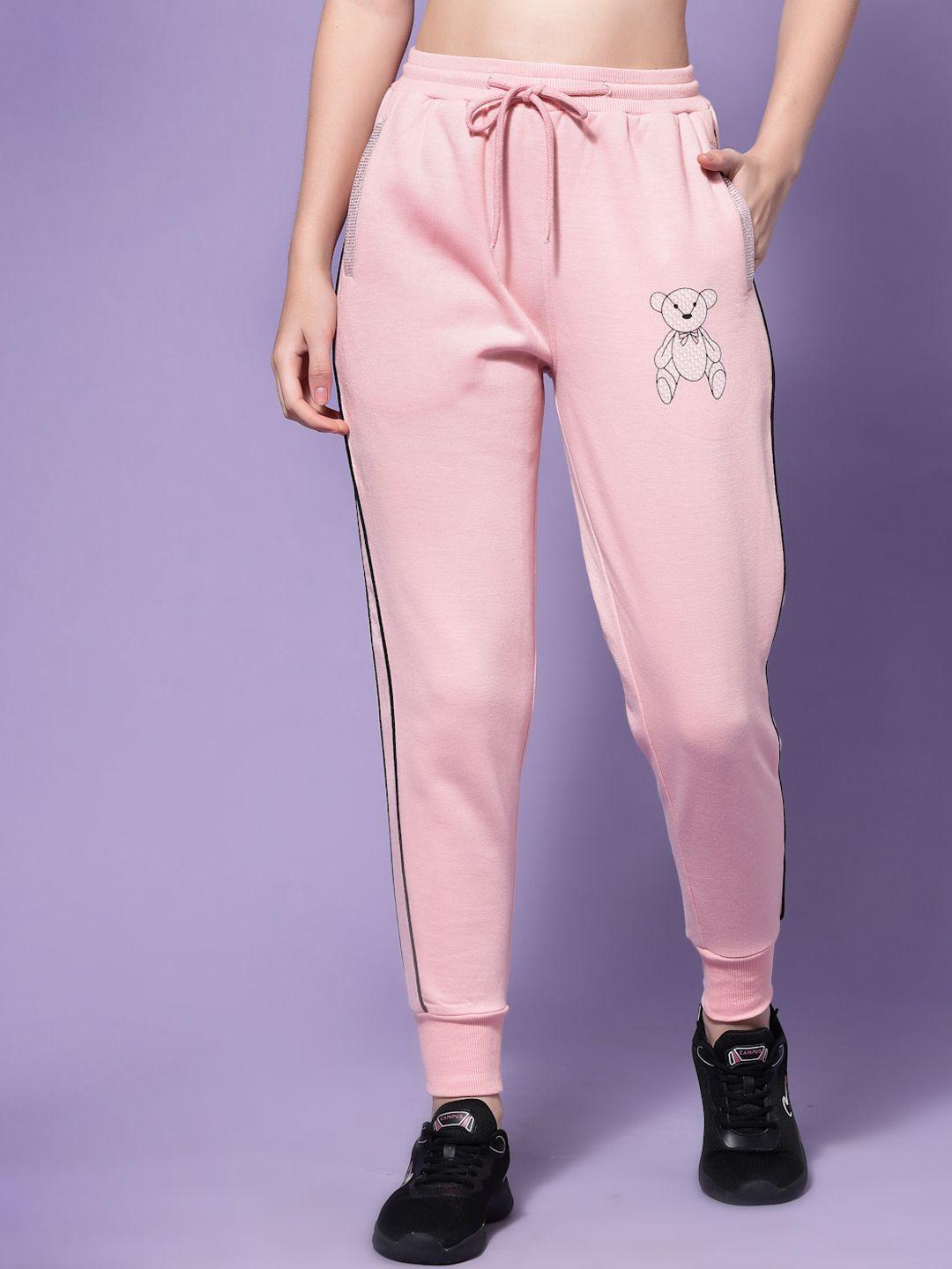 kassually women teddy bear print loose fit joggers