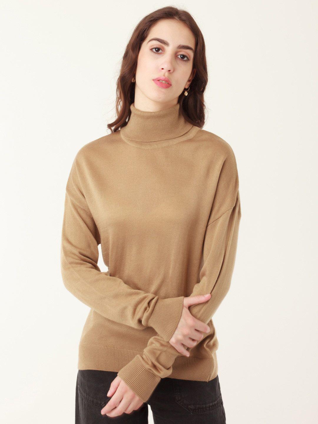 zink london turtle neck acrylic pullover sweater