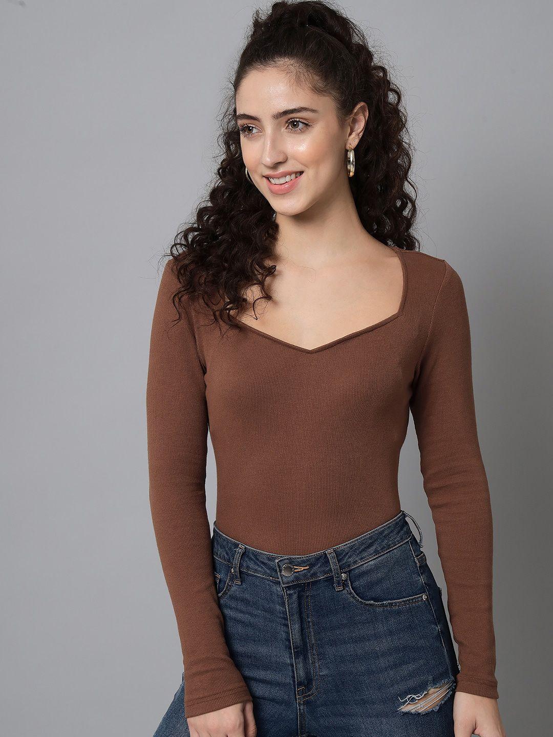 thread muster sweetheart neck cotton top