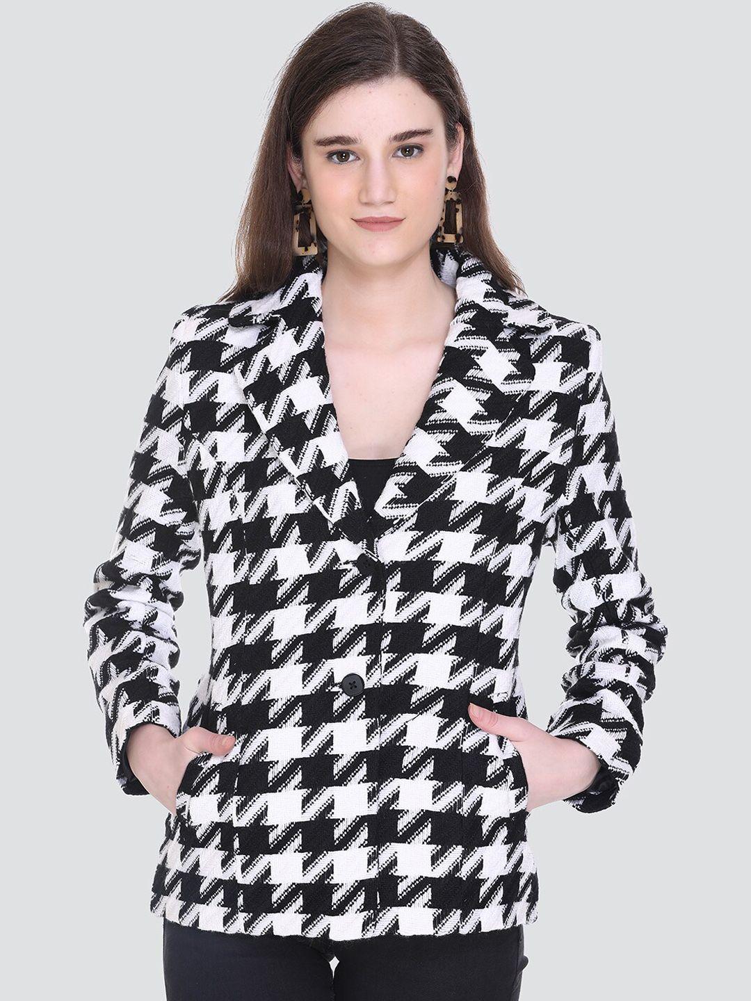 honnete women checked winter over coat