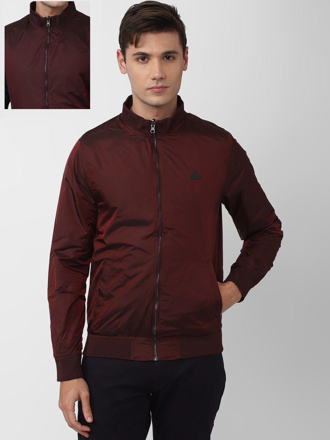 v dot men maroon reversible bomber jacket