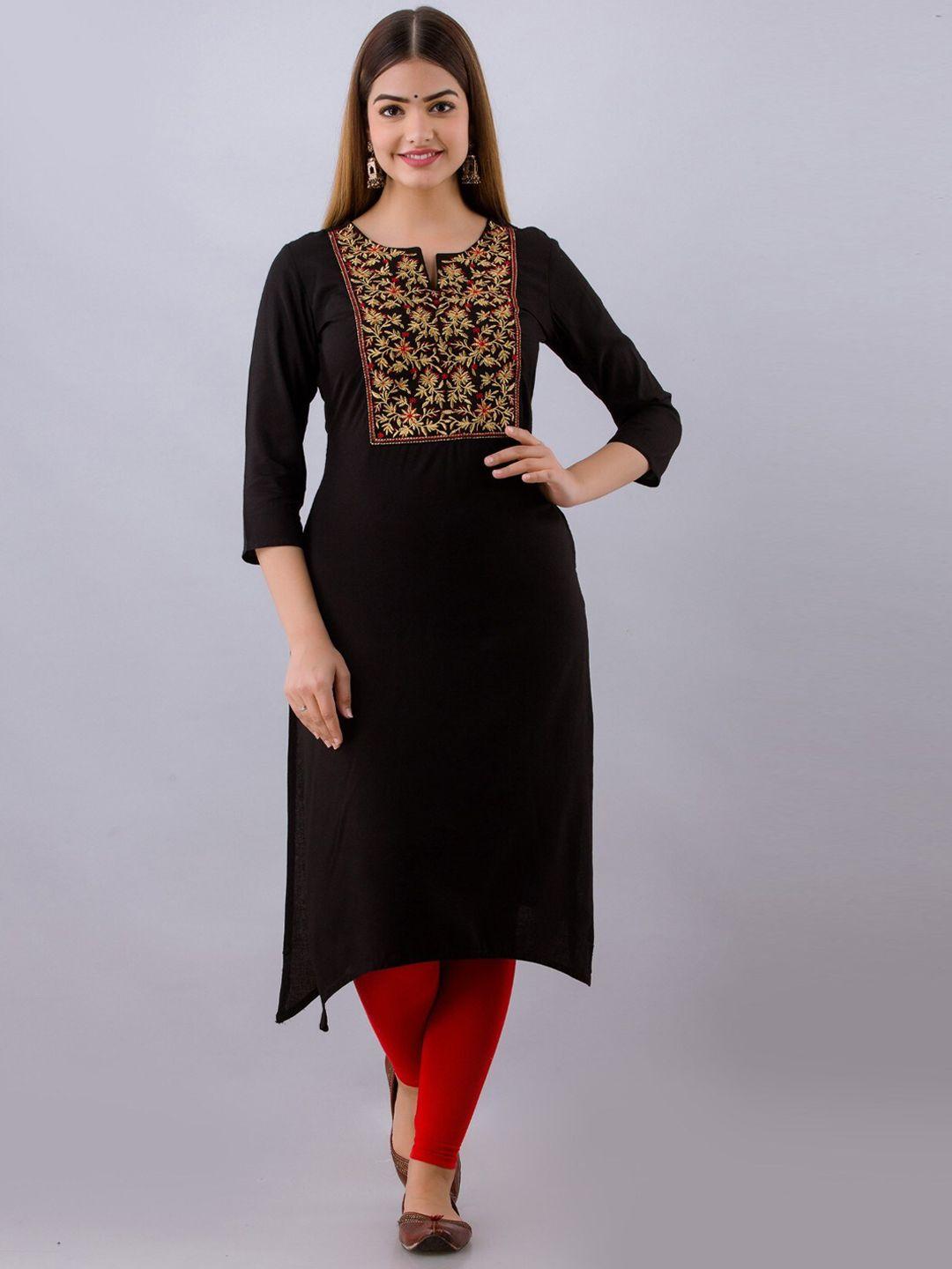 women touch women embroidered thread work straight kurta