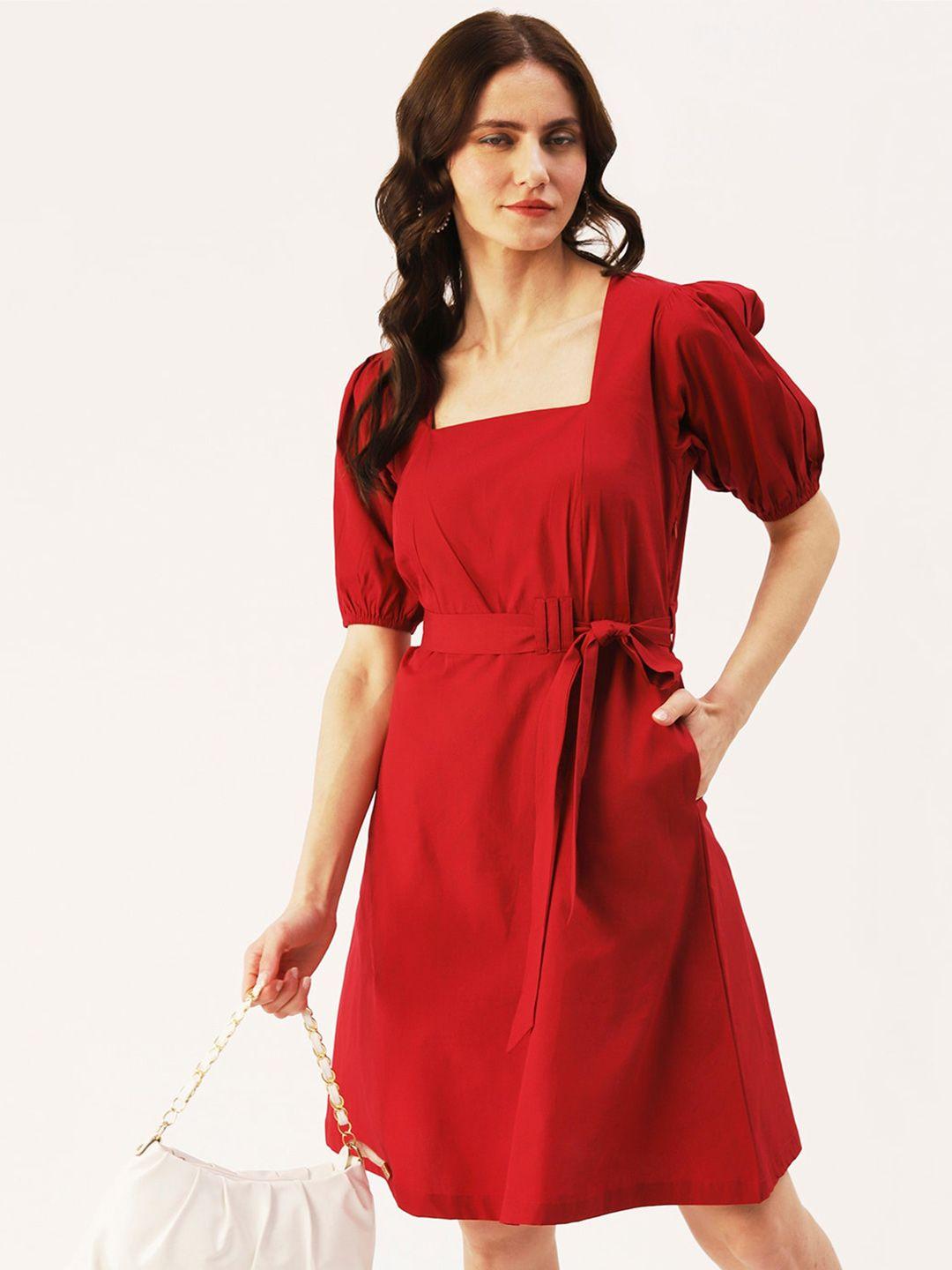 dressberry red a-line dress