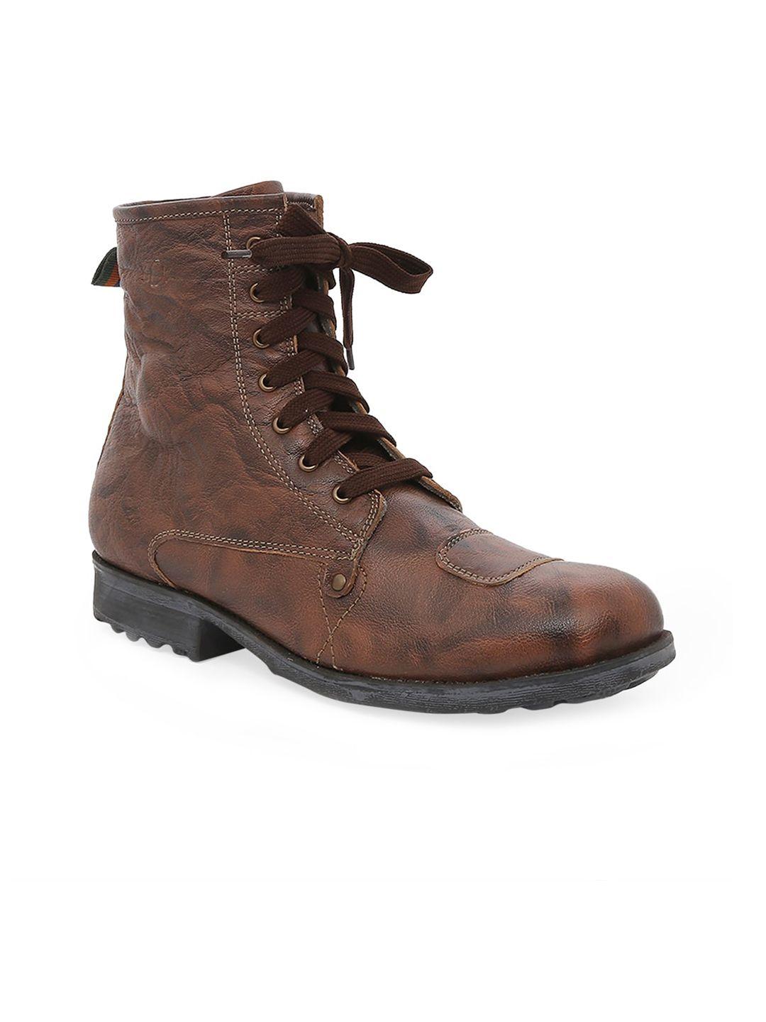 buckaroo men textured biker boots