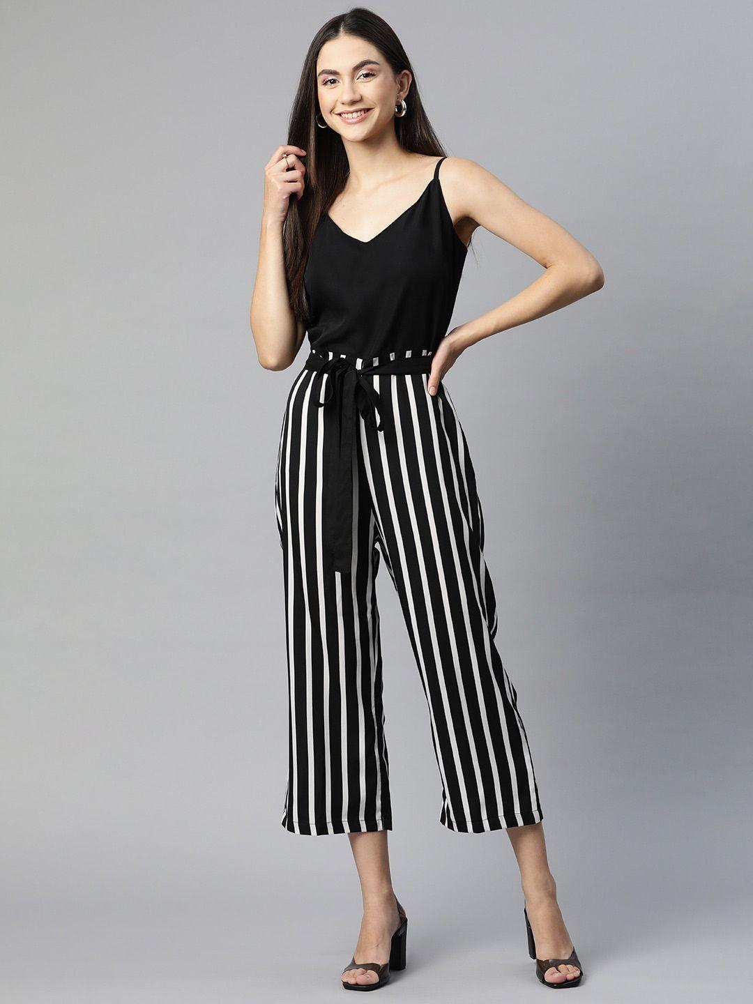 sirikit striped basic jumpsuit