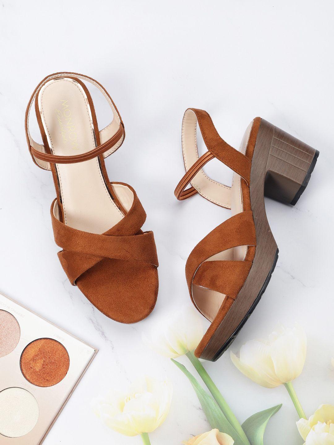 monrow suede block heels