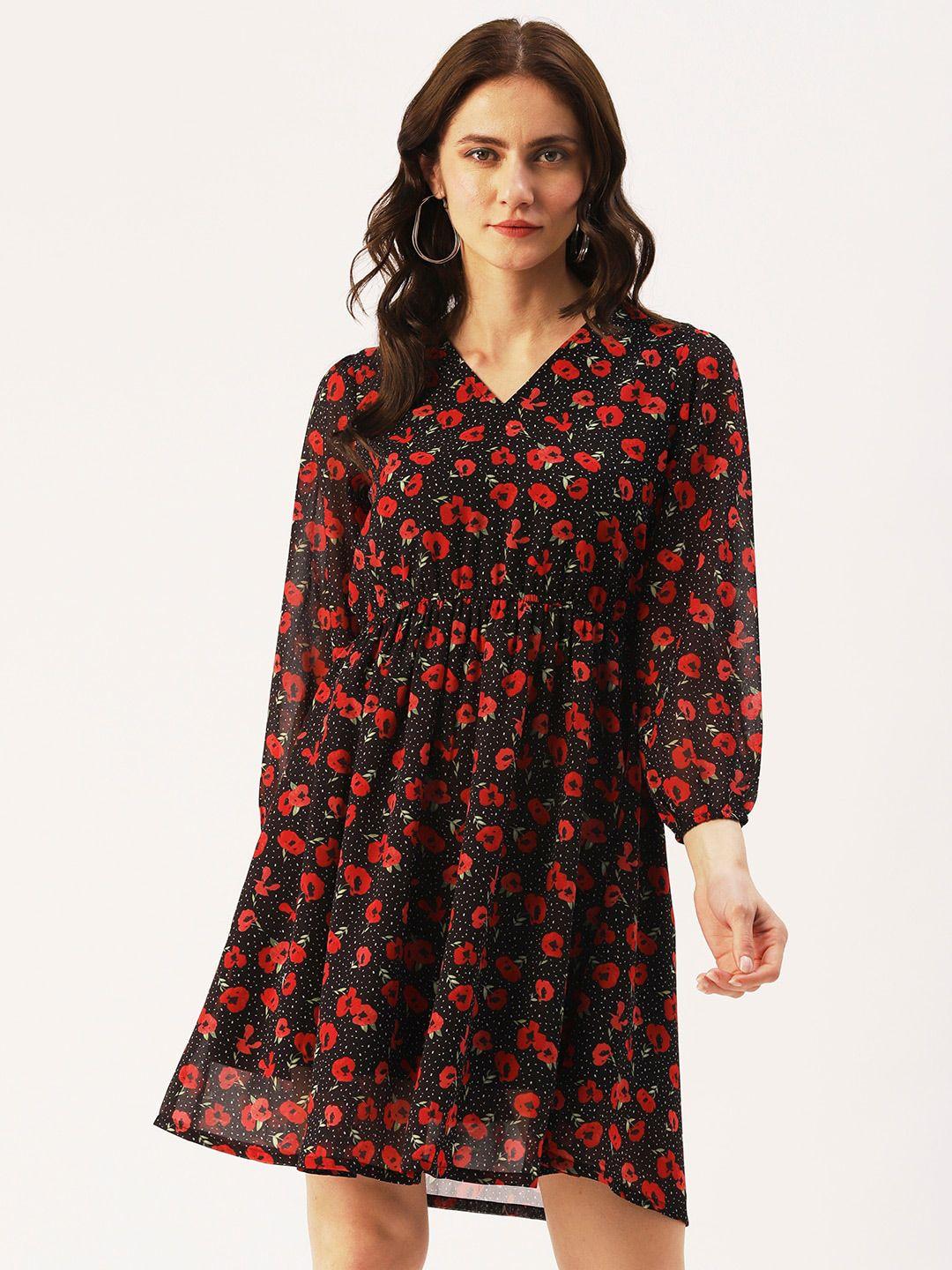 dressberry floral georgette dress