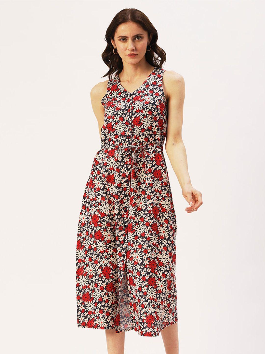 dressberry floral a-line midi dress