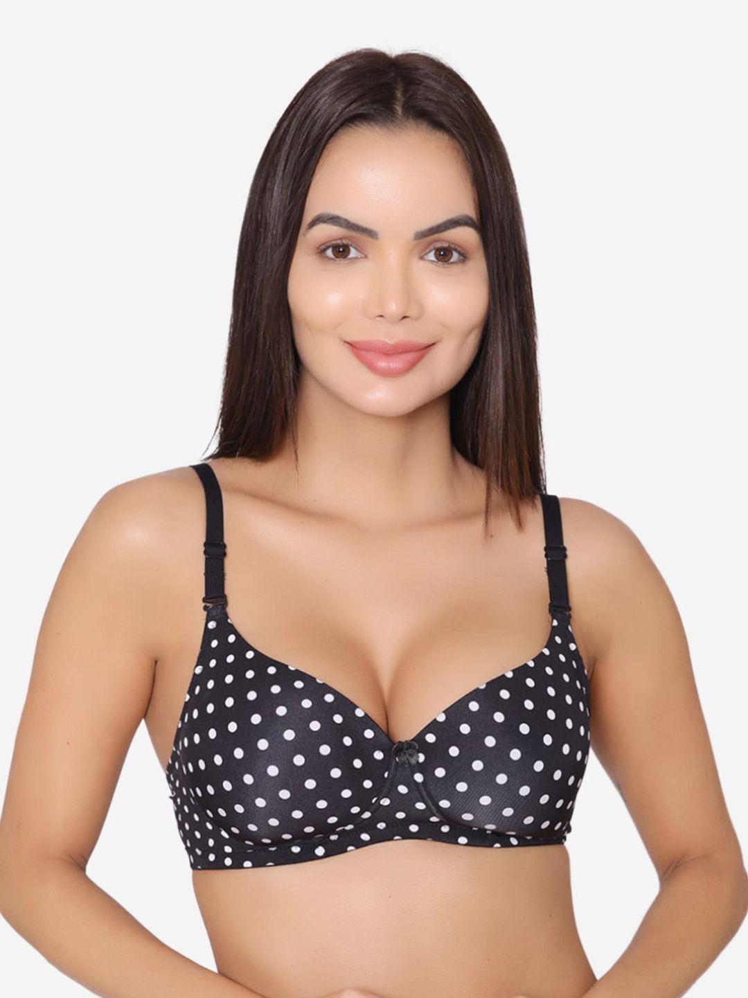 groversons paris beauty black & white bra lightly padded