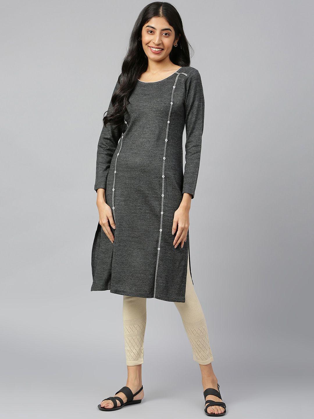 aurelia women solid panelled kurta