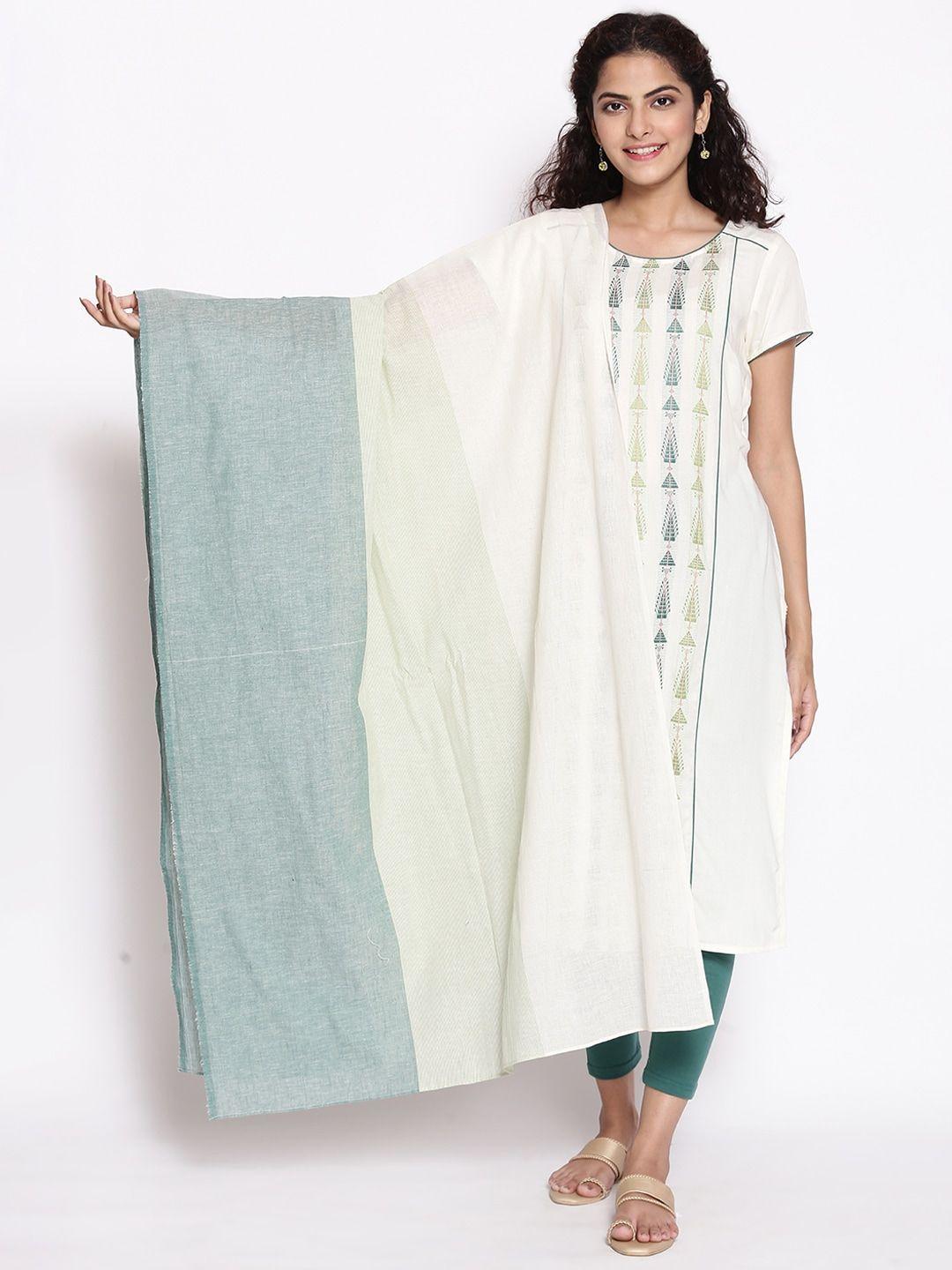 aurelia green & off white dupatta