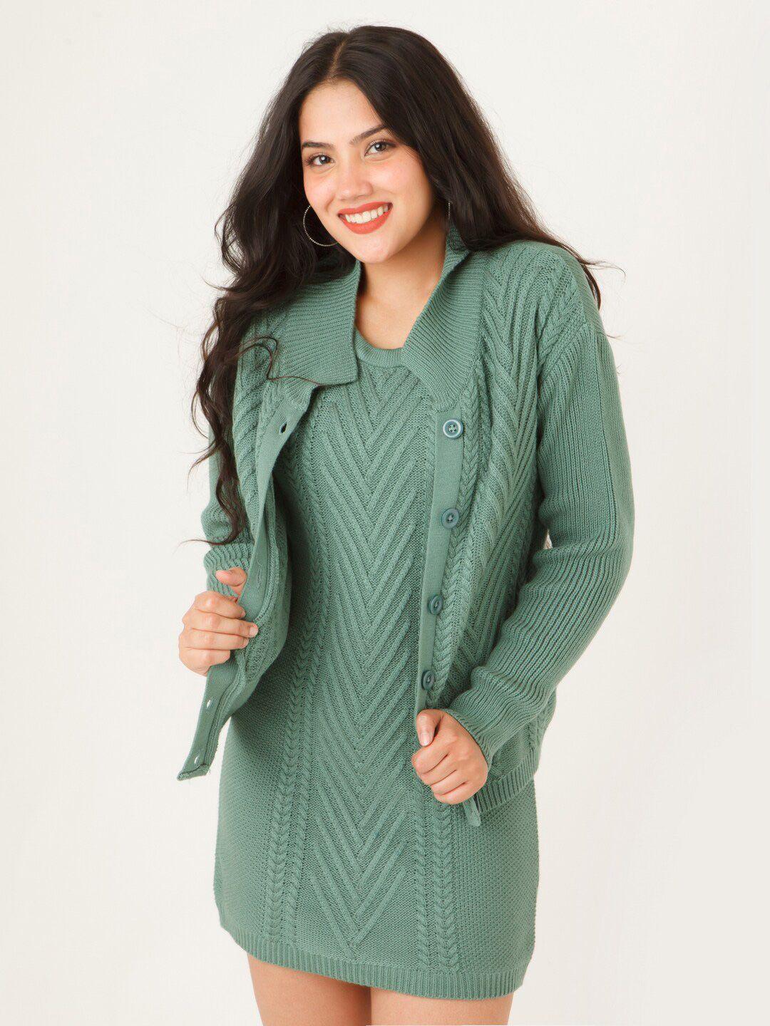 zink london green sweater dress