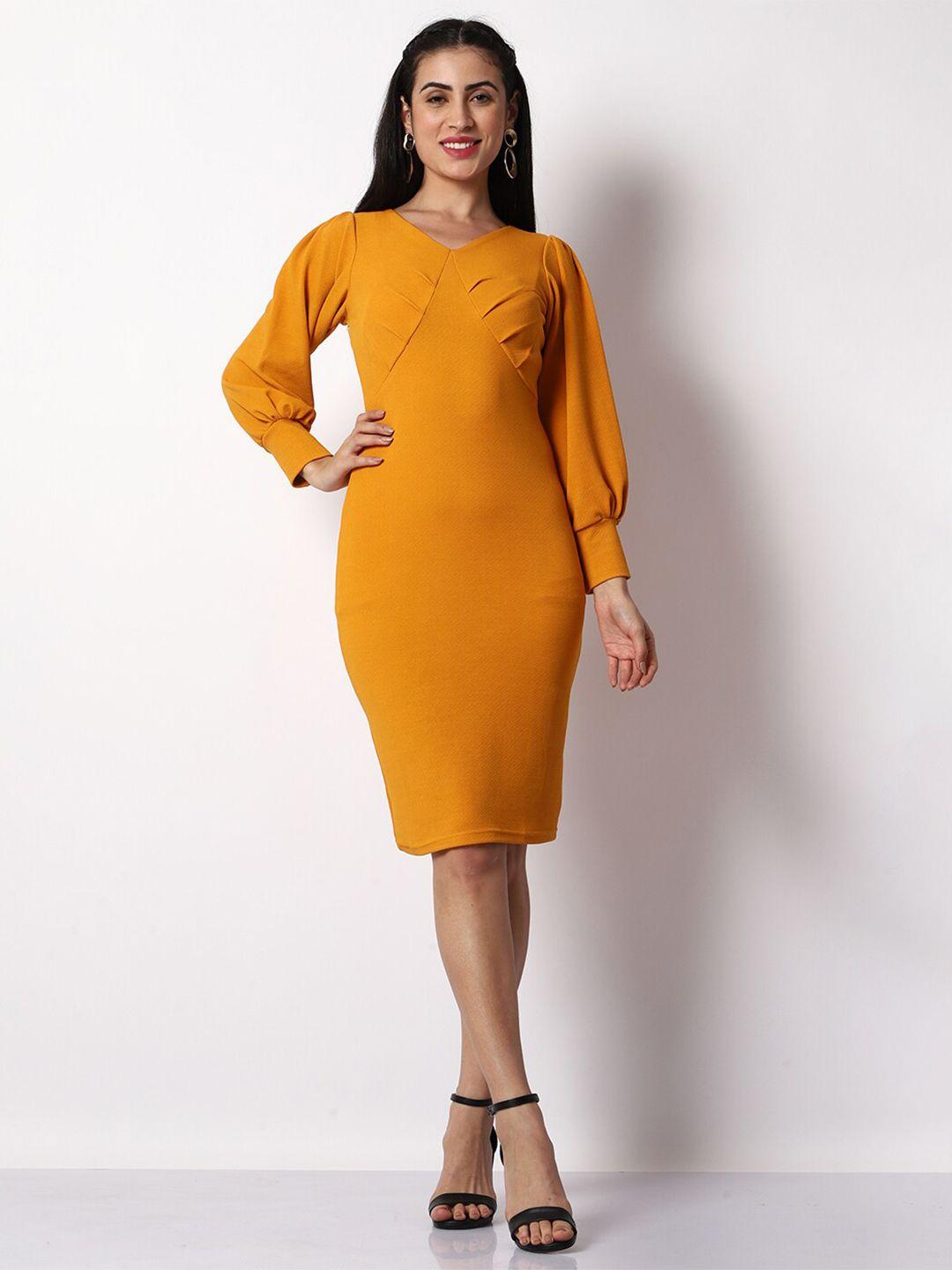 prettify  v neck sheath dress