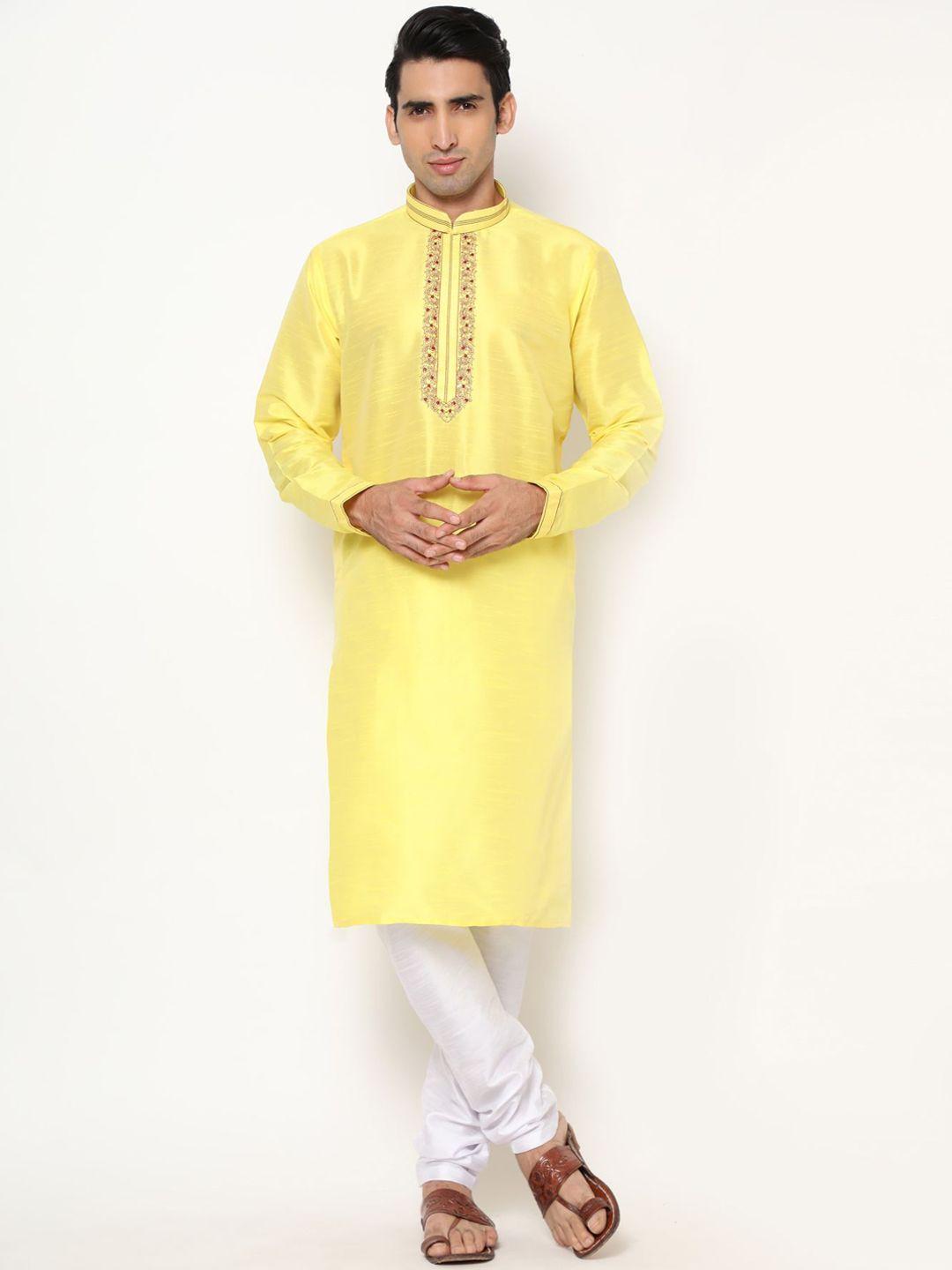 premroop- the style you love ethnic embroidered pure cotton kurta with churidar