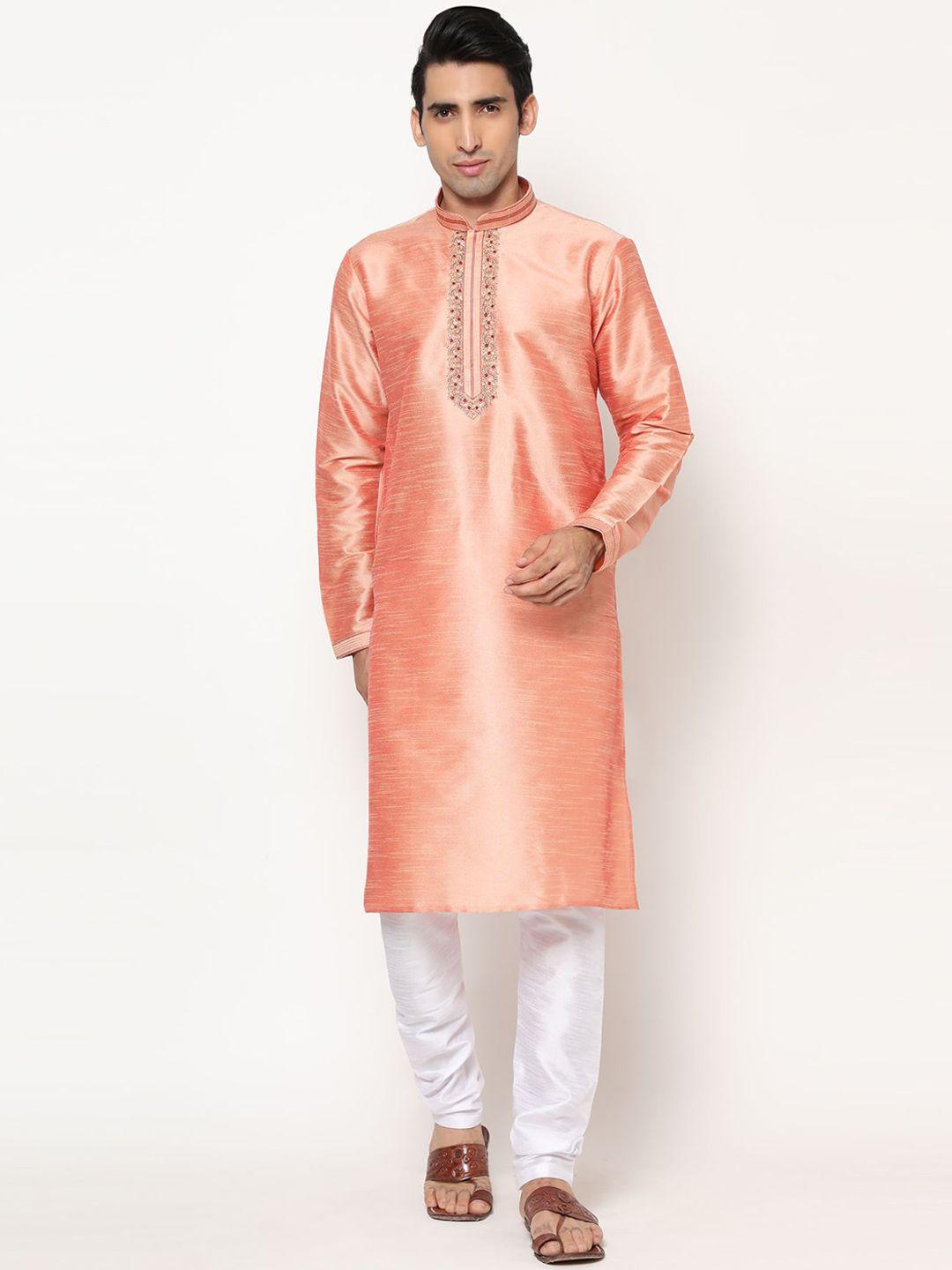 premroop- the style you love men ethnic embroidered pure cotton kurta with