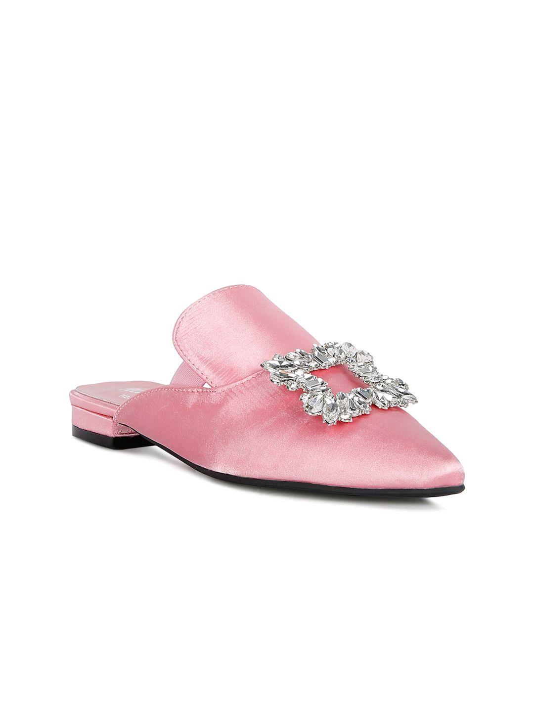 rag & co women embellished mules flats