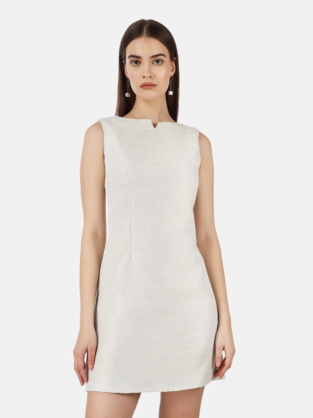 chanira la parezza sheath mini boat neck dress