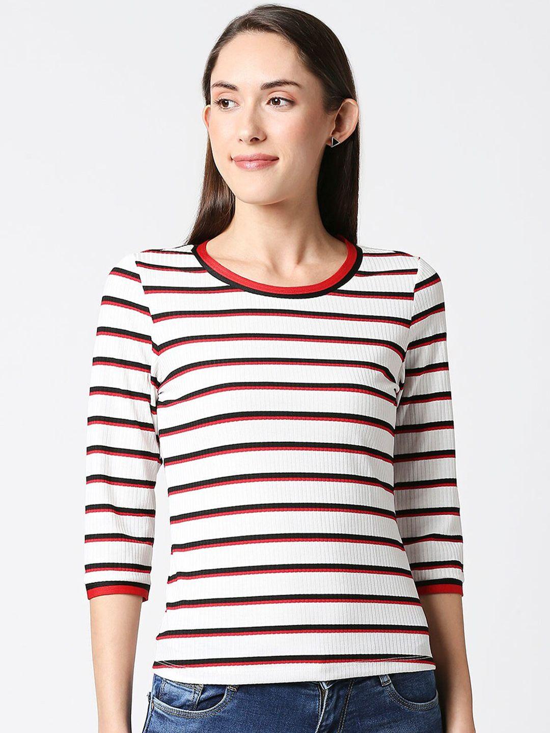 kraus jeans women striped t-shirt