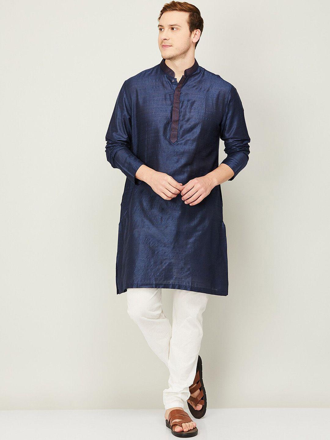 melange by lifestyle men thread work kurta with pyjamas